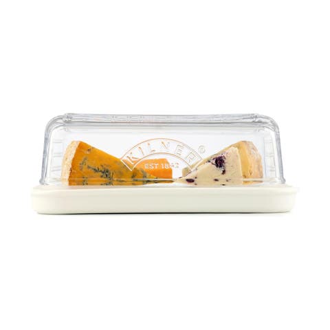 Fresh Cheese Storage Box with Ceramic Base
