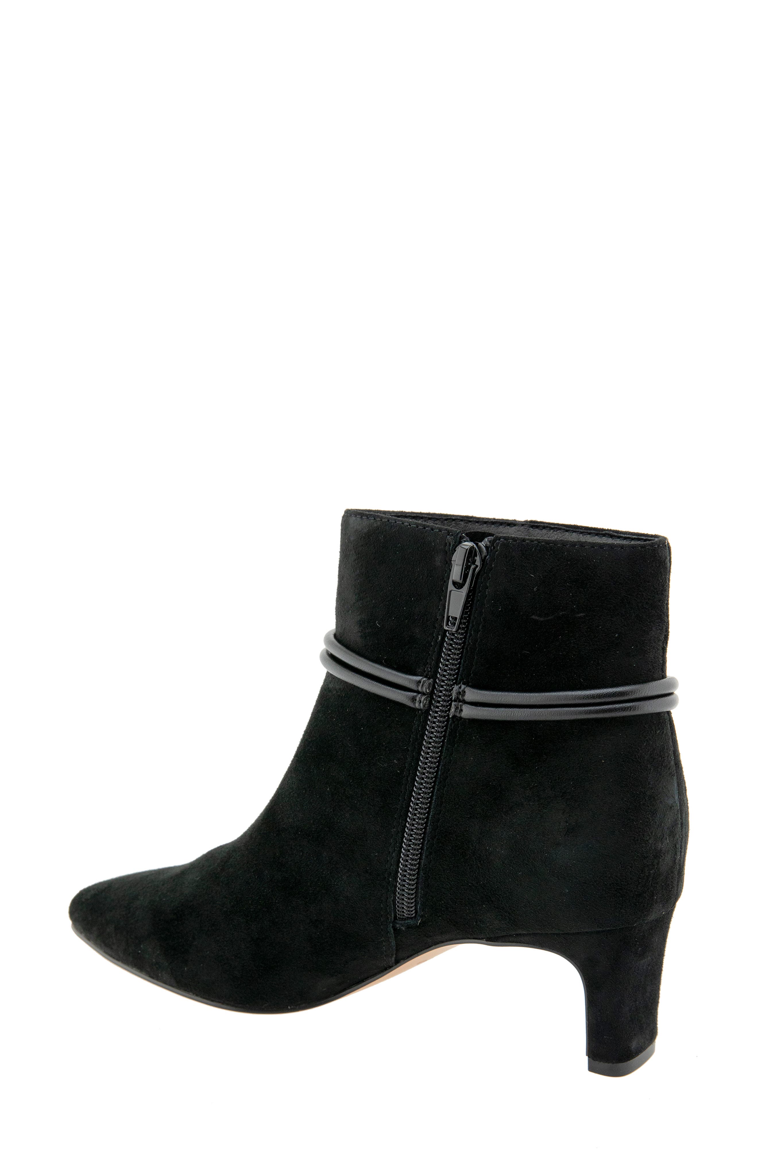 Wrenna Pointed Toe Bootie, Alternate, color, BLACK SUEDE