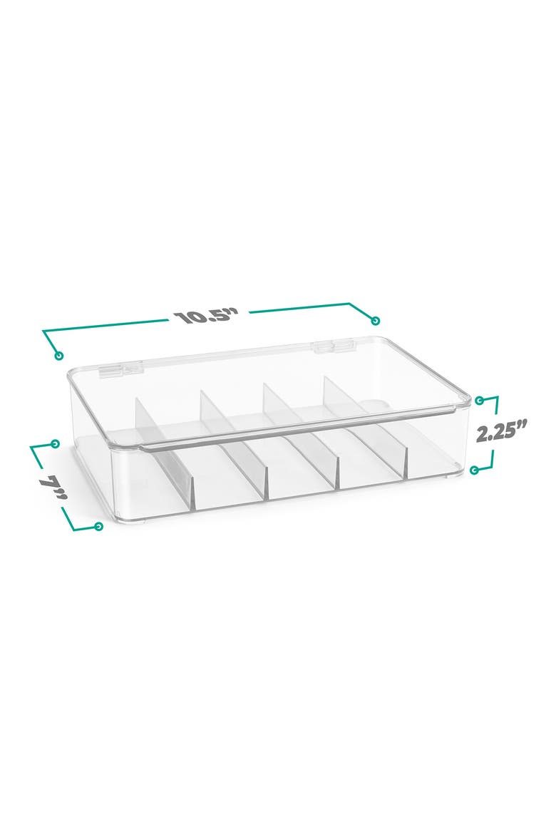 2-Pack Stackable Clear Eyewear Cases, Alternate, color, CLEAR