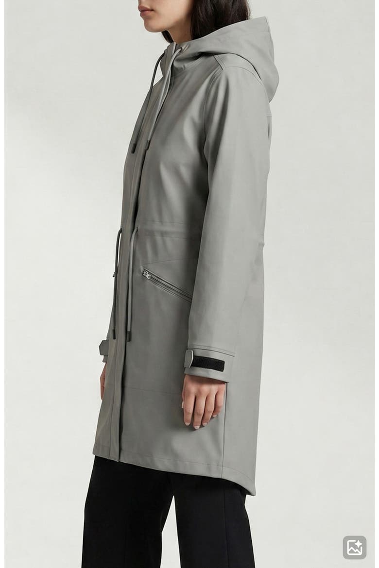 Sibil Hooded Water Repellent Jacket, Alternate, color, SILVER