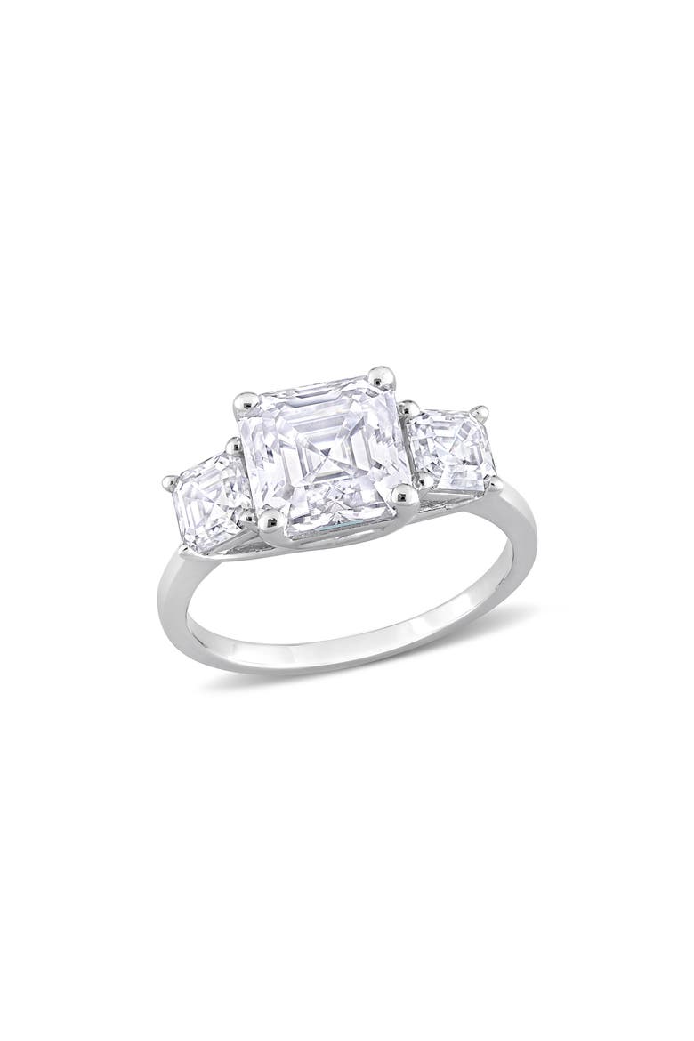 Octagon Asscher Cut Moissanite Ring, Main, color, WHITE