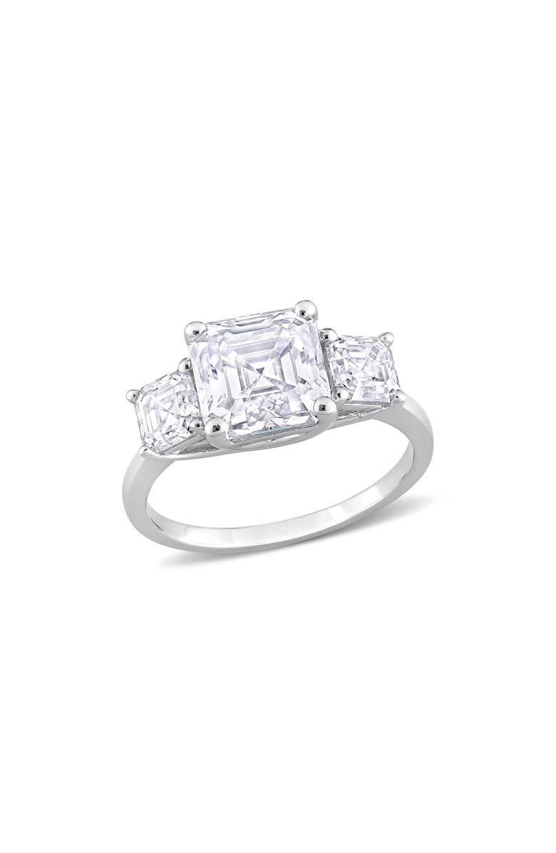 DELMAR Octagon Asscher Cut Moissanite Ring, Main, color, White