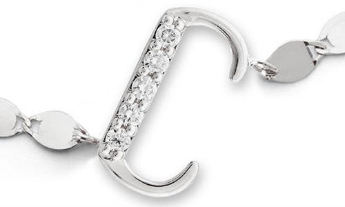 Lana Jewelry Get Personal Diamond Initial Charm Bracelet In Silver