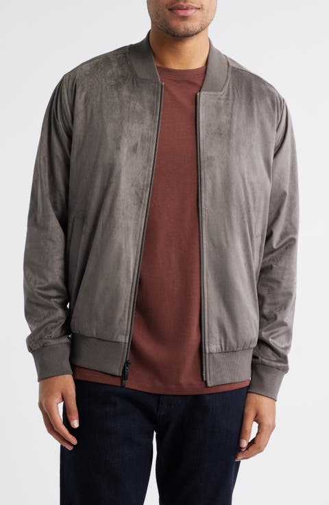 Renoir Blade Collar Faux Suede Jacket