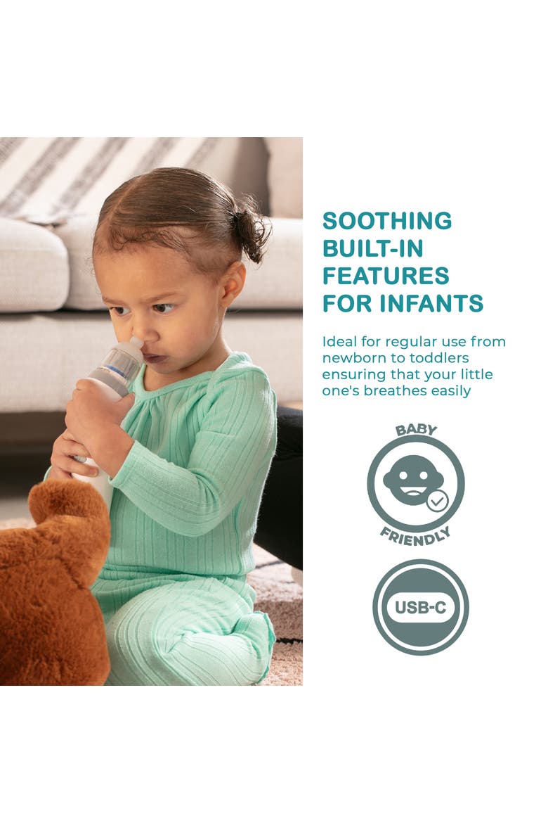 Electric Nasal Aspirator Adjustable Suction Baby Care Device, Alternate, color, White