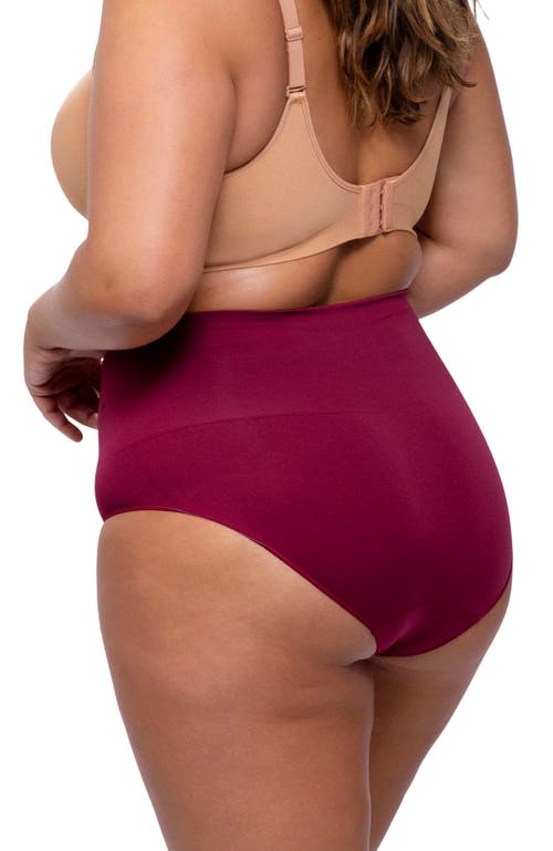 Underoutfit Smoothing At Waist Brief In Burgundy