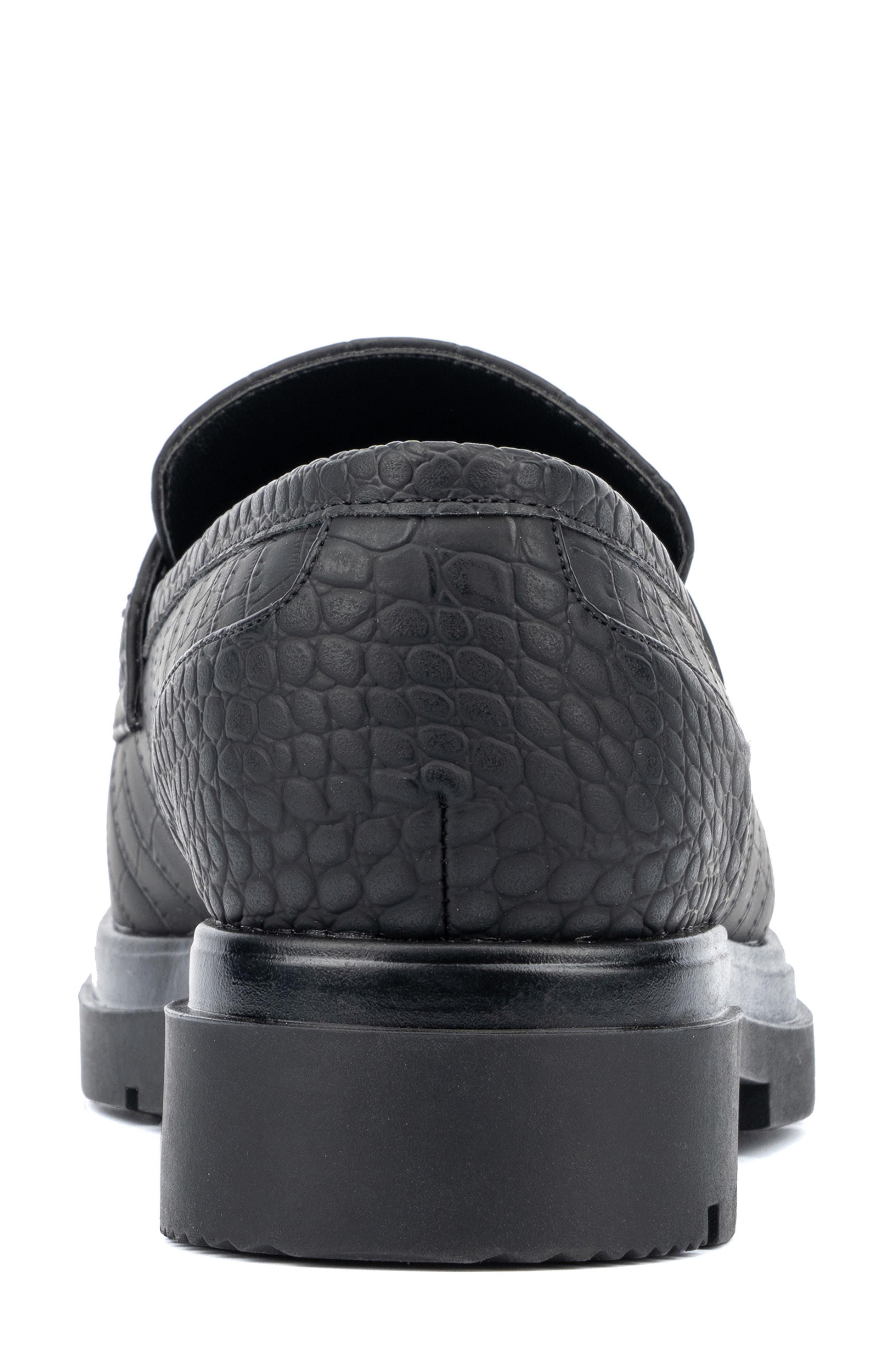 NEW YORK AND COMPANY Alodie Croc Embossed Faux Leather Loafer, Alternate, color, 