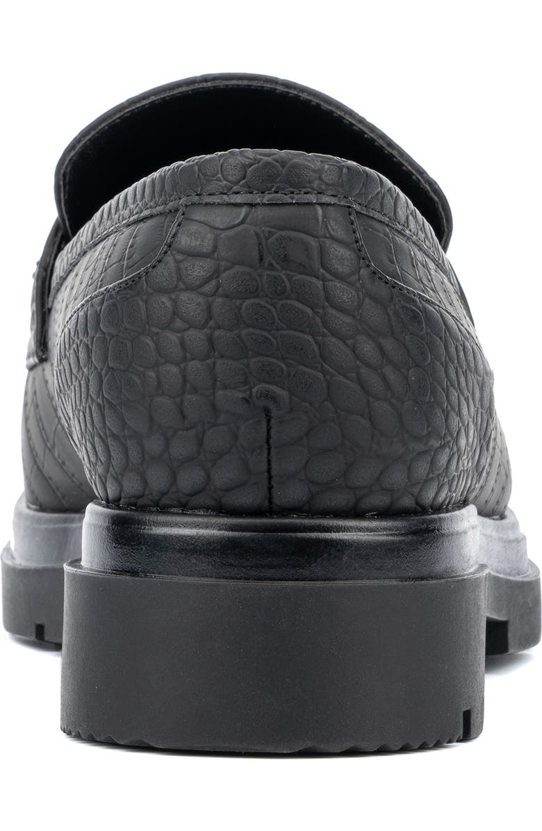 NEW YORK AND COMPANY Alodie Croc Embossed Faux Leather Loafer, Alternate, color,