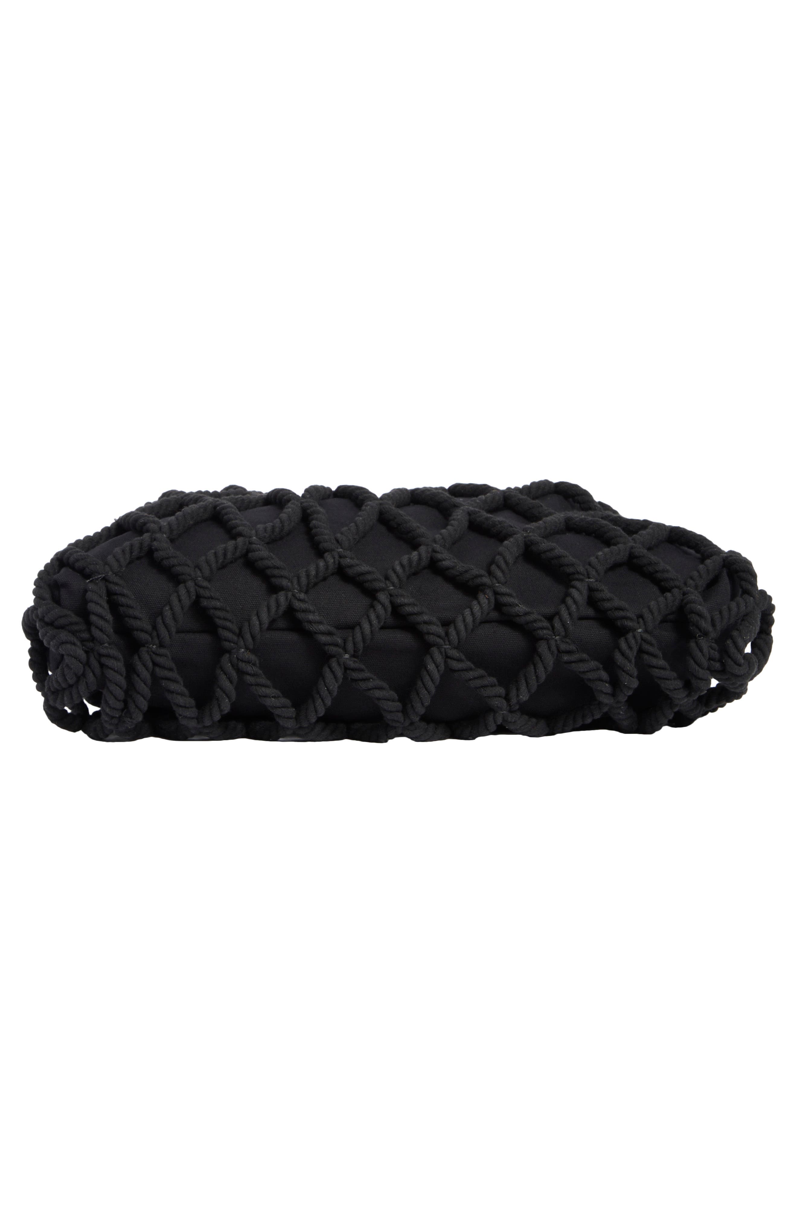 BCBG Netted Rope Tote Bag, Alternate, color, Black