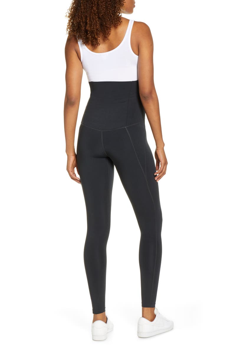 High Waist Full Length Maternity Leggings, Alternate, color, BLACK