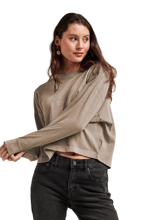 The Relaxed Crop Long Sleeve Tee