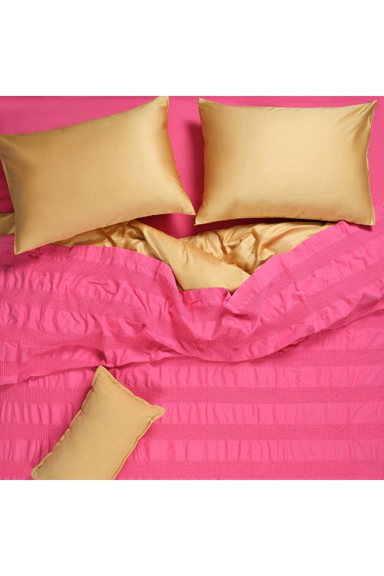 Braga Waffle King Size 100% 94.5" x 86.5" Artisan Design, Main, color, Pink