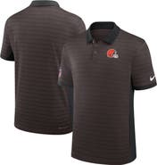 Nike Men's Nike Brown Cleveland Browns Sideline Victory Stripe Performance Polo