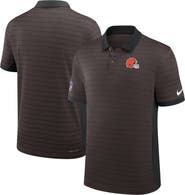 Nike Men's Nike Brown Cleveland Browns Sideline Victory Stripe Performance Polo