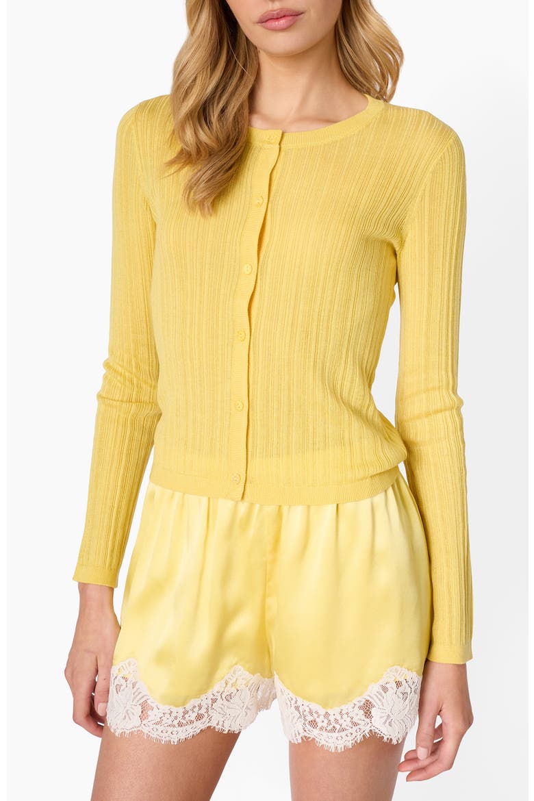 Maura Lightweight Cardigan, Main, color, CUSTARD