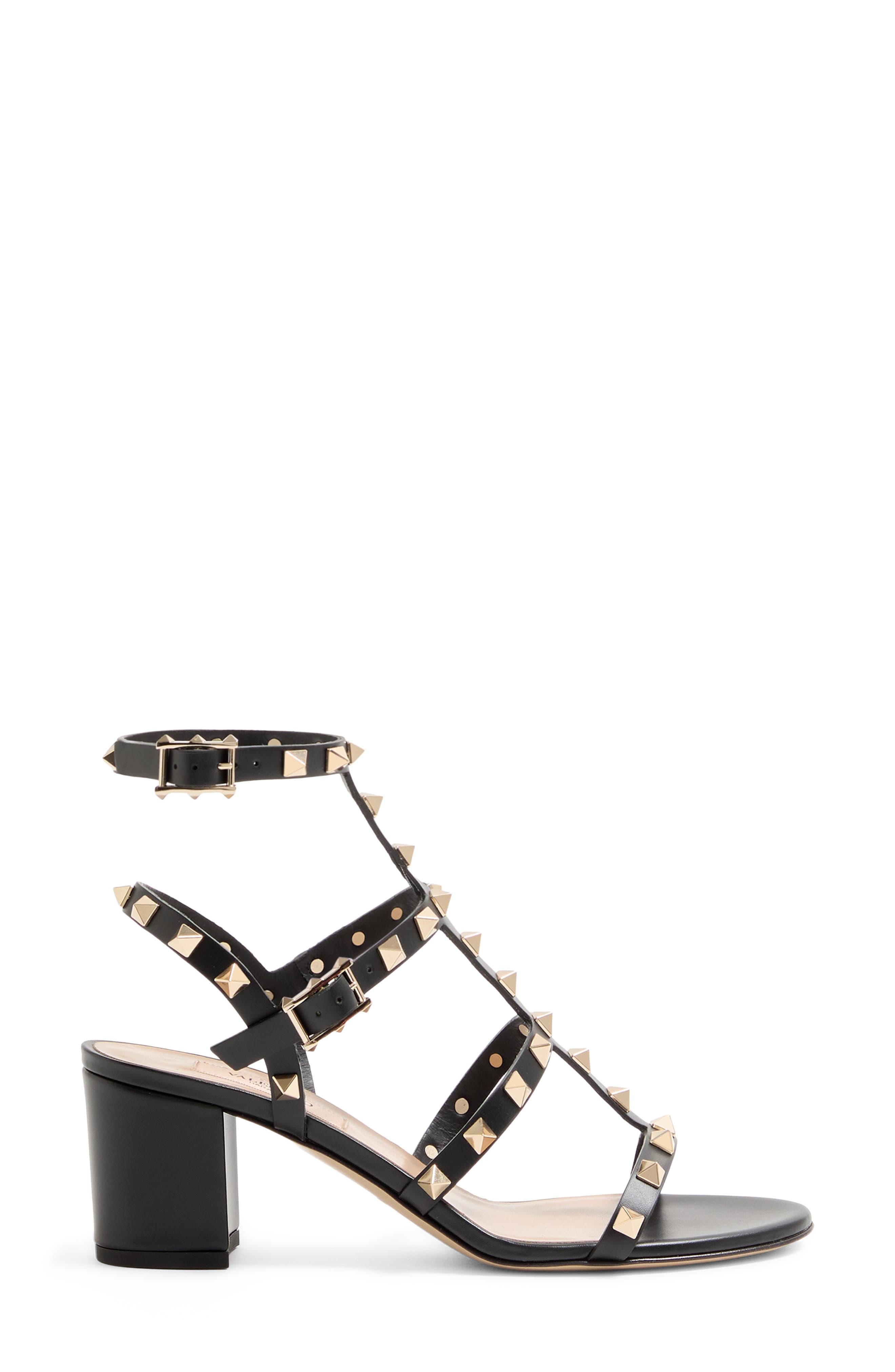 Valentino Garavani Rockstud Block Heel Sandal, Alternate, color, 