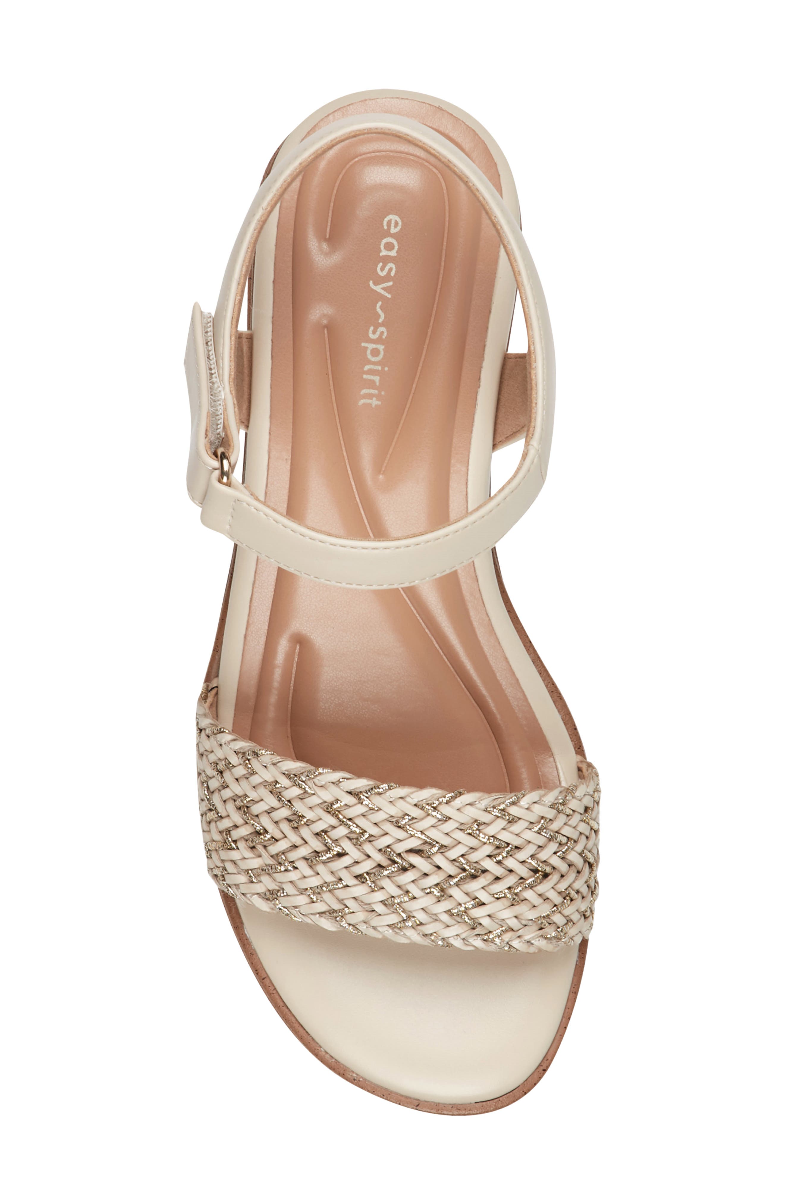 Edythe Wedge Sandal, Alternate, color, IVORY
