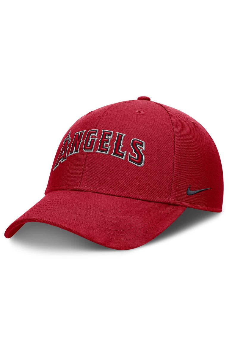 Nike Men's Nike Red Los Angeles Angels Rise Gaberdine Adjustable Hat, Alternate, color, Red