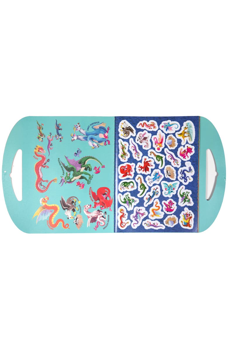 eeBoo Dragon Shiny Sticker Book, 200+ Sparkling Fantasy Stickers, 3 Sizes, Alternate, color, 