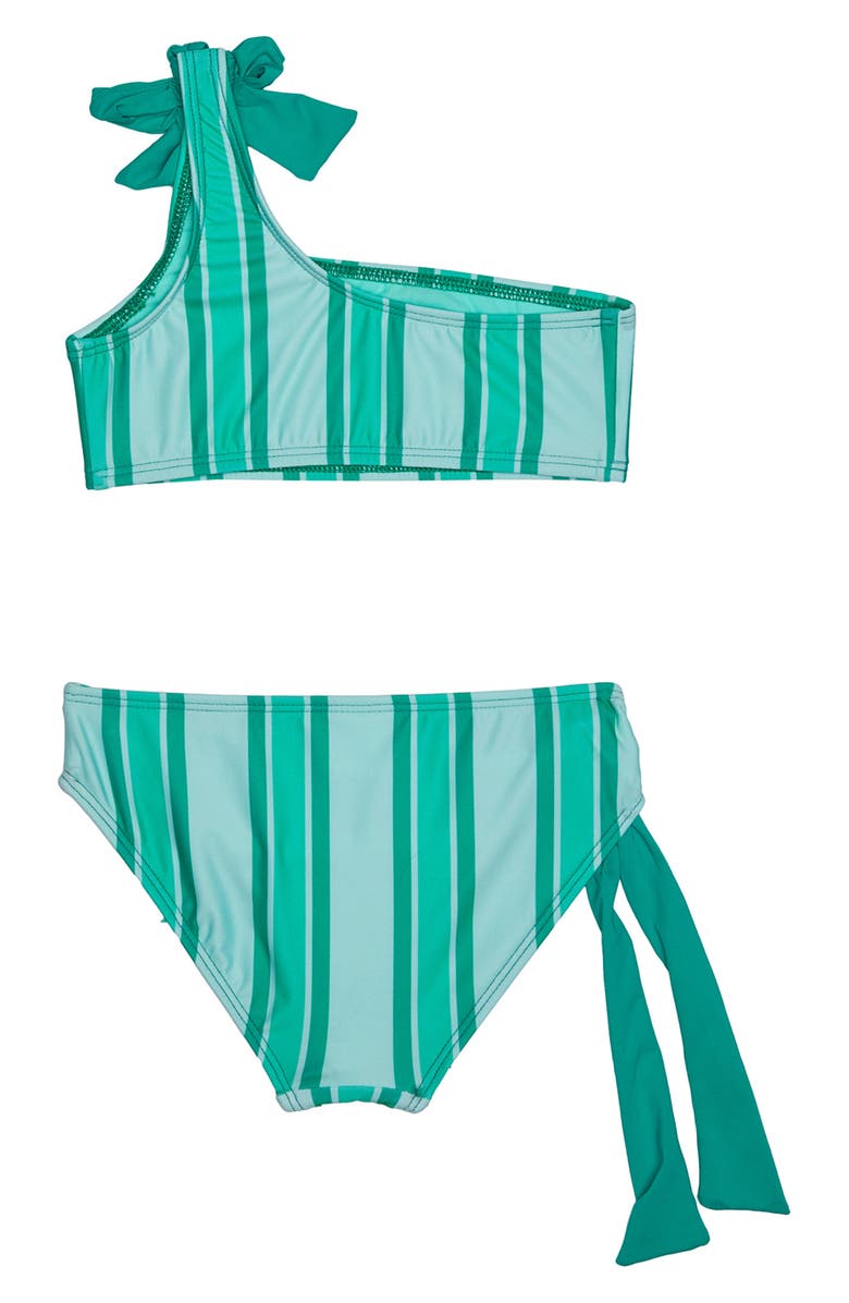 Beach Lingo Kids' Stripe Bow Two-Piece Swimsuit, Alternate, color, 