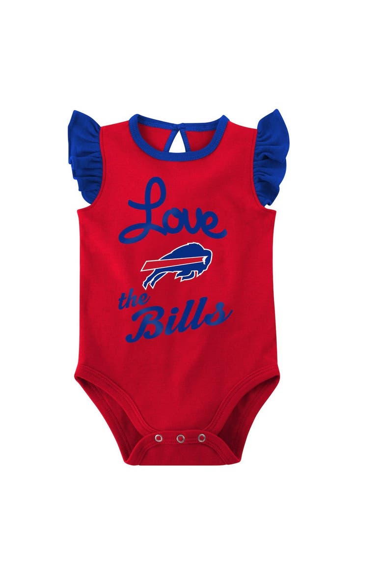 Girls Newborn & Infant Royal/Red Buffalo Bills Spread the Love 2-Pack Bodysuit Set, Alternate, color, Royal