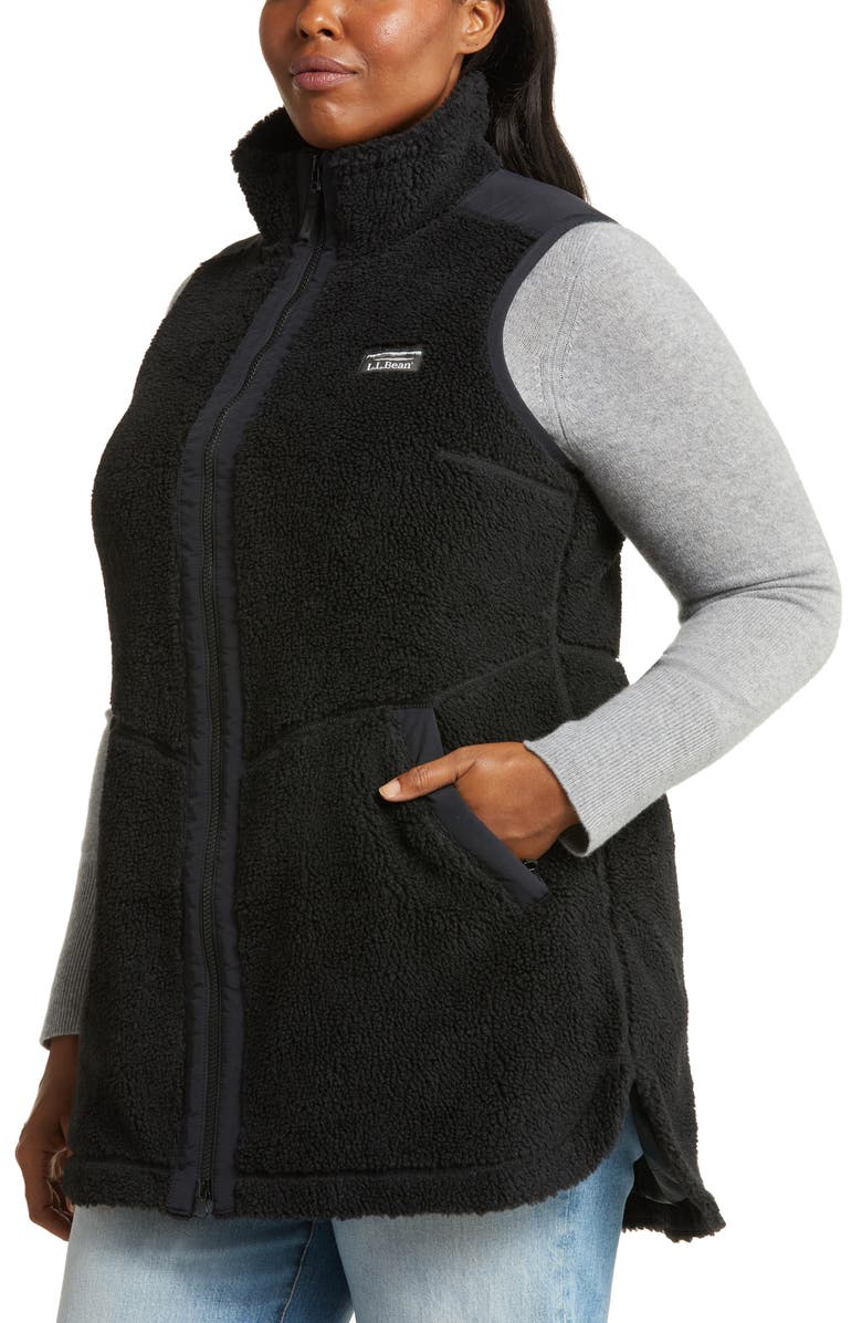 L.L.Bean Fleece Zip-Up Vest, Alternate, color, 