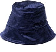 Eugenia Kim Navy Pann Velvet Birdcage Veil Bucket Hat