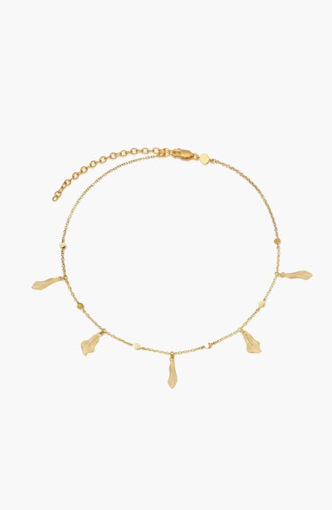 Mino Charm Choker Necklace in Gold