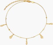 YOJ Mino Charm Choker Necklace in Gold