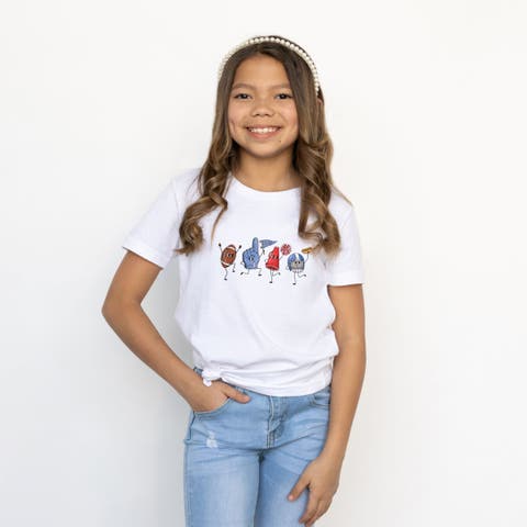 Football Stick Figures Short Sleeve T-Shirt (Little Kid & Big Kid)