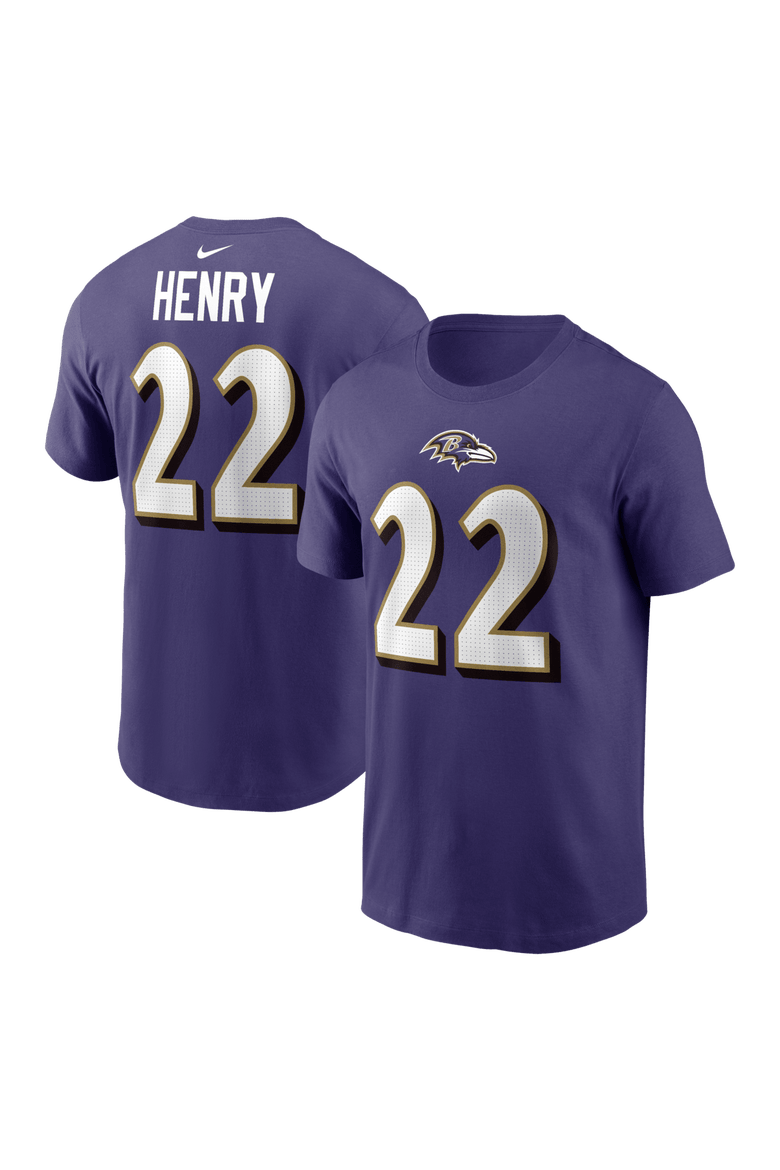 Men's Nike Derrick Henry Purple Baltimore Ravens Player Name & Number T-Shirt, Alternate, color, Purple