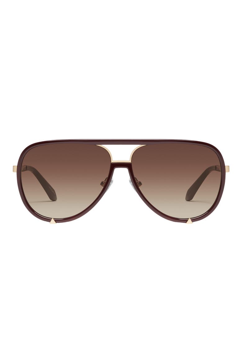 High Profile 60mm Polarized Aviator Sunglasses, Main, color, ESPR BRN