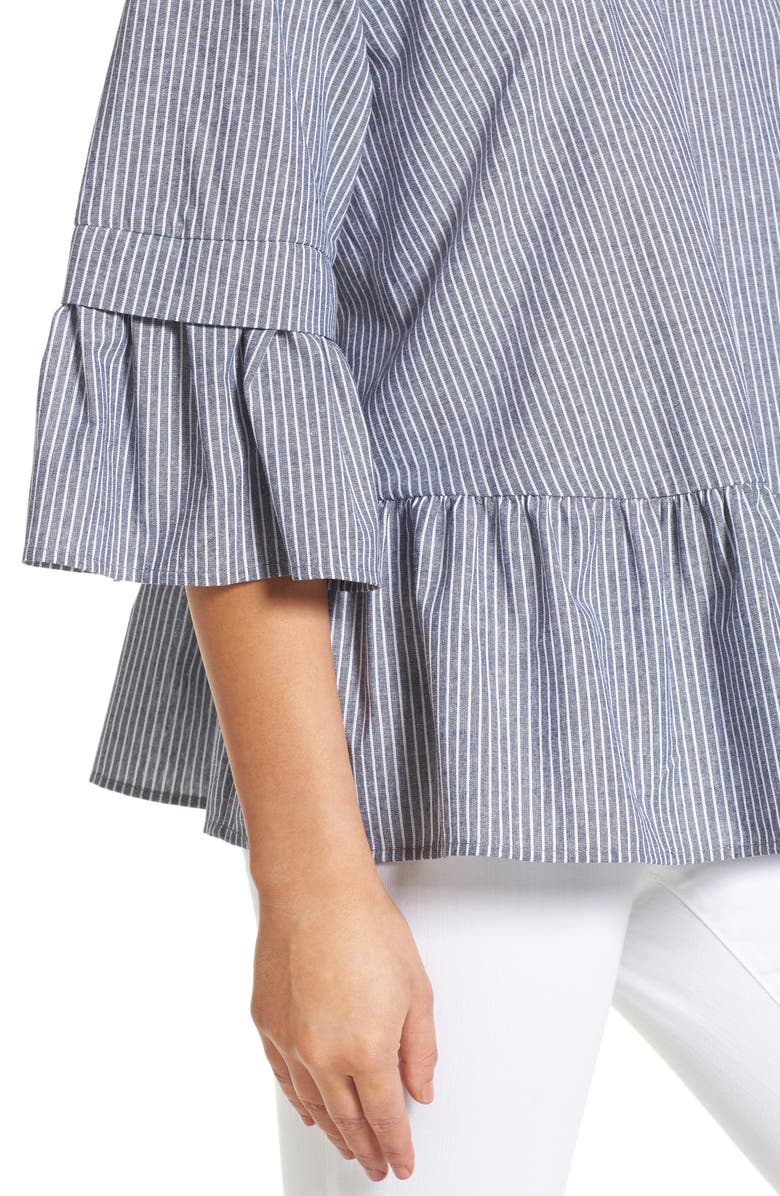 Pleione Crisscross Drop Ruffle Top, Alternate, color, 