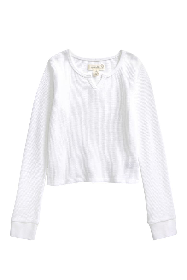 Kids' Waffle Knit Top, Main, color, WHITE
