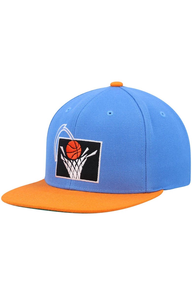 Mitchell & Ness Men's Mitchell & Ness Blue/Orange Cleveland Cavaliers Hardwood Classics Team Two-Tone 2.0 Snapback Hat, Main, color, Blue