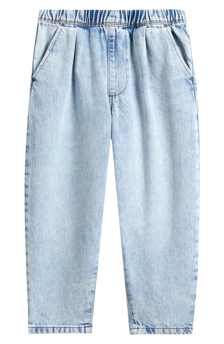 NEXT Kids' Barrel Leg Jeans, Main, color, Blue