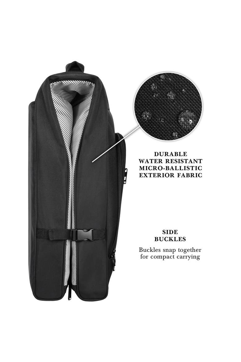 Solutions Premium Garment Bag with shoulder strap and multiple pockets, Alternate, color, Black