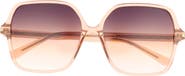 QUAY Press Tour 60mm Gradient Square Sunglasses