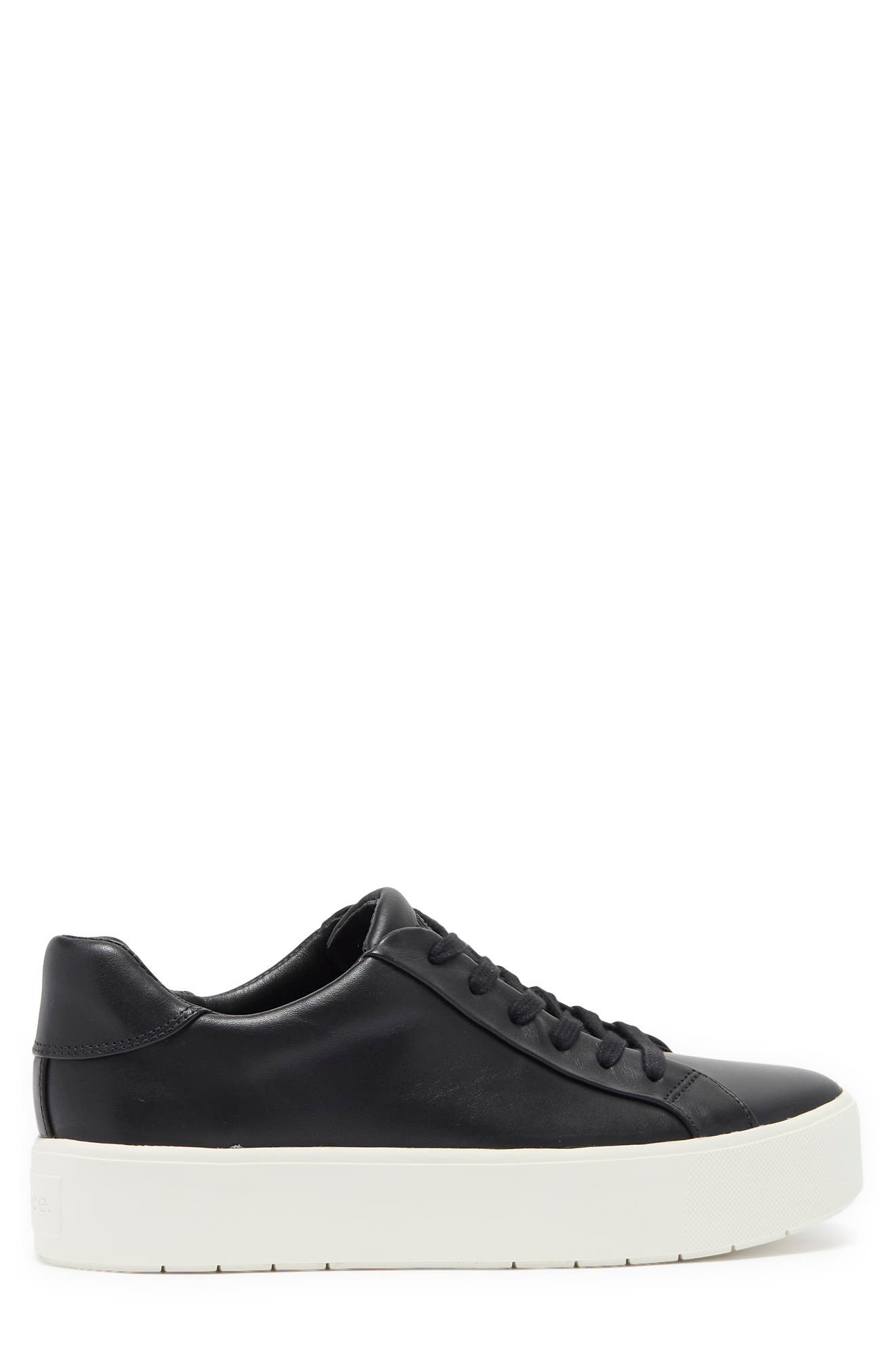 Vince Benfield Leather Platform Sneaker, Alternate, color, Black