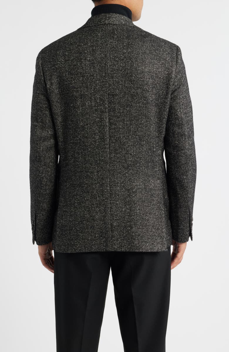 Jack Victor Myles Unconstructed Wool & Alpaca Blend Herringbone Sport Coat, Alternate, color, 