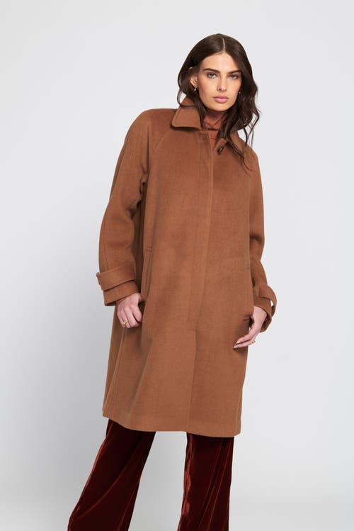 Elle Collection Melton Coat Teddy In Brown