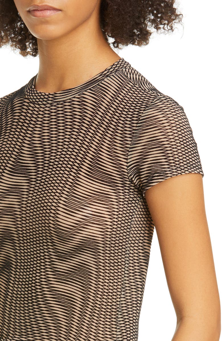 Eckhaus Latta Velvet Burnout Print T-Shirt, Alternate, color,