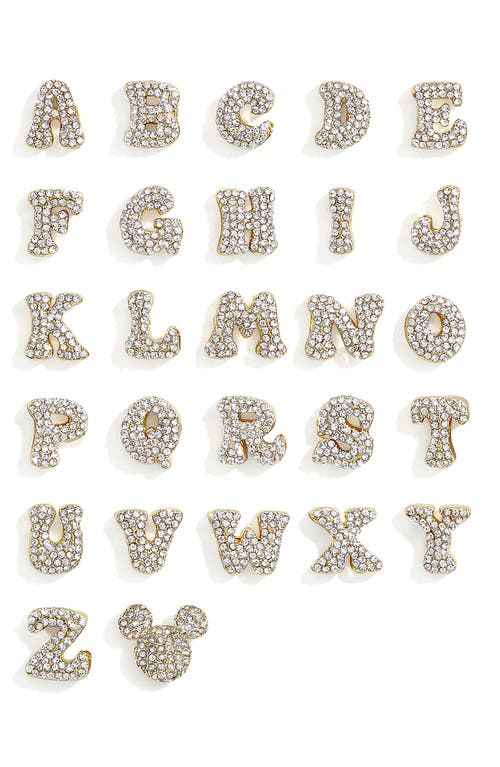 Baublebar Personalized Disney® Crystal Bubble Charm Slider Bracelet In Gold