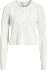 LoveShackFancy Peridot Pointelle Knit Cardigan