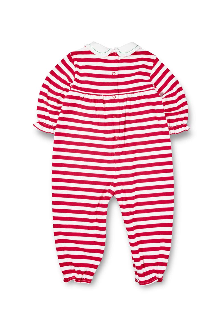 Stripe Knit Longall With Embroidered Holly, Alternate, color, Red, Green, White