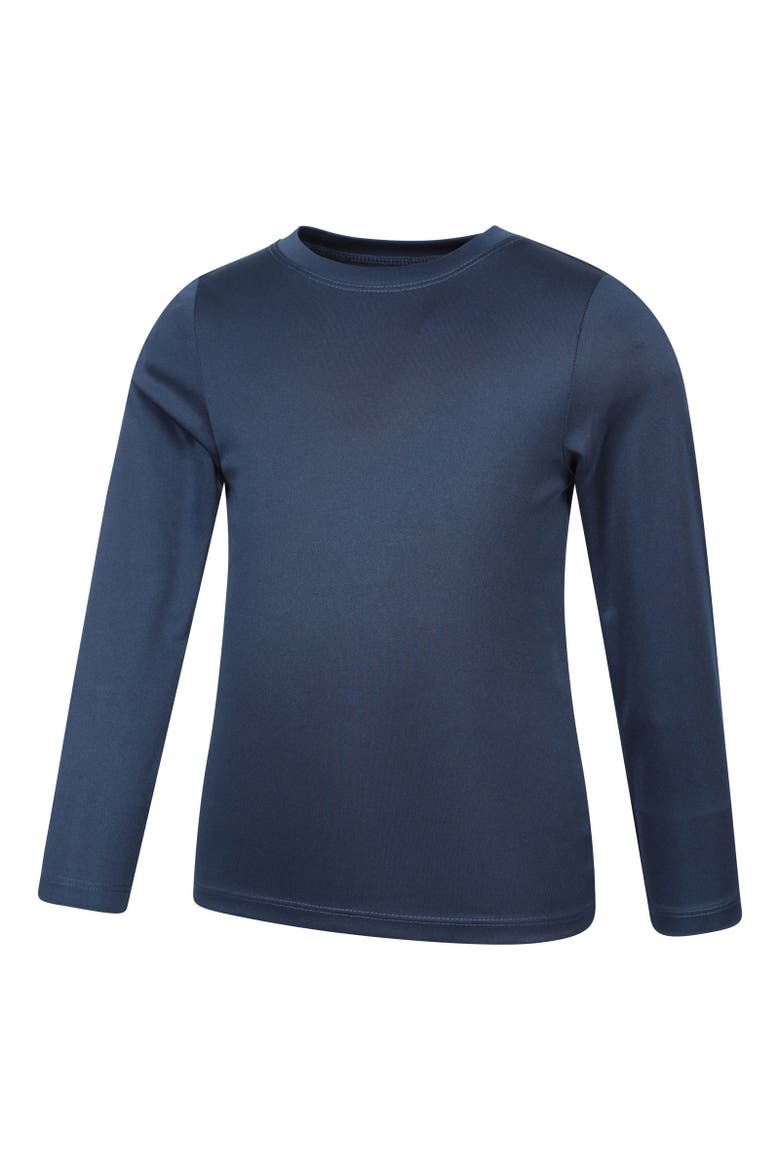 Childrens/Kids Aqua Long-Sleeved Swimming T-Shirt, Alternate, color, Navy