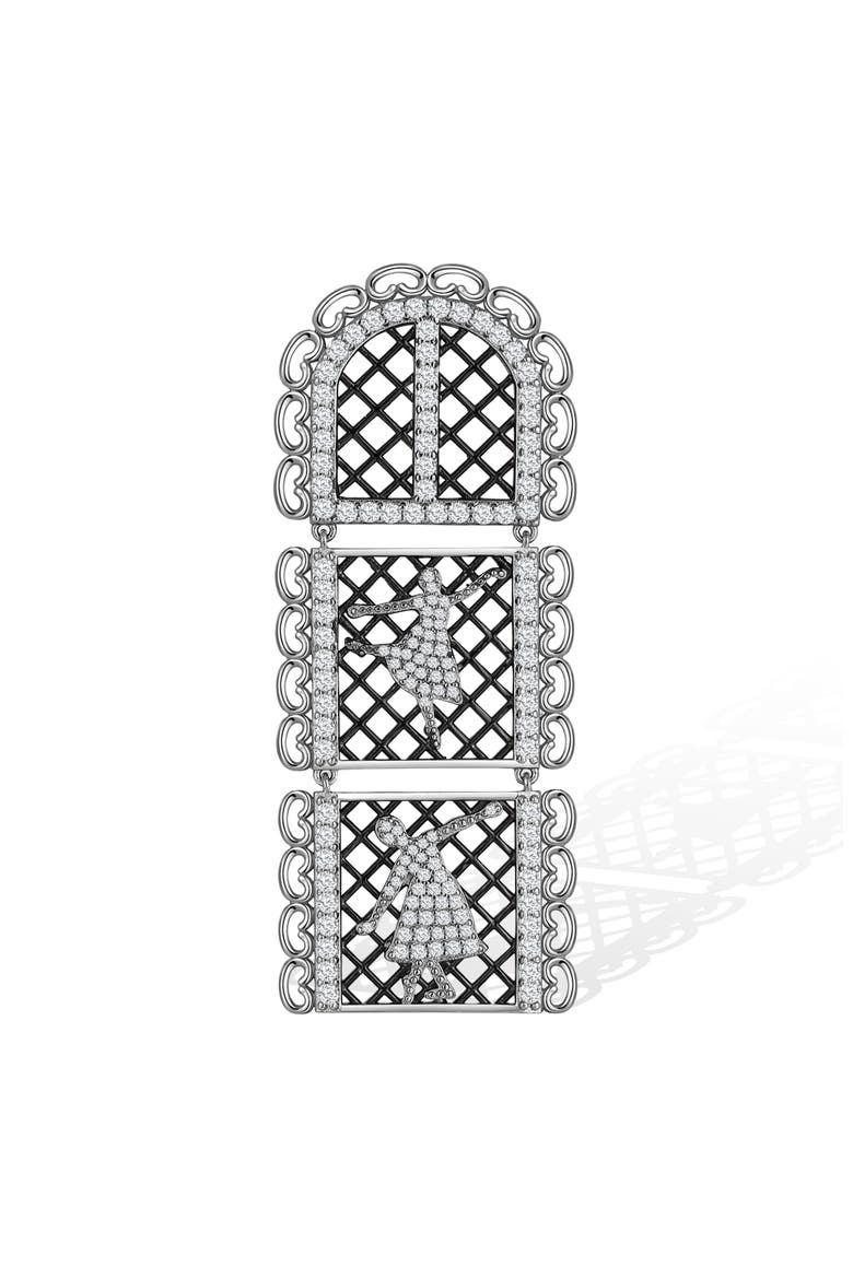 Doll Earrings, Alternate, color, Sliver
