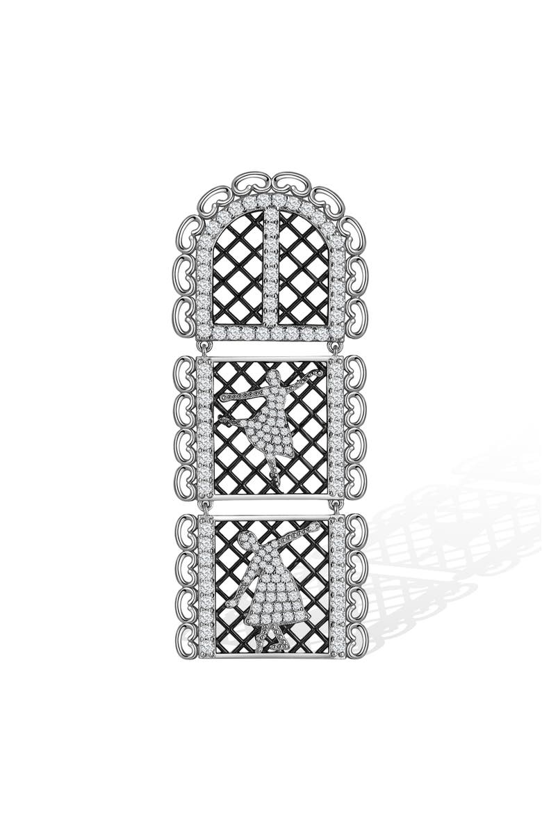 RC RETRO CHIC Doll Earrings, Alternate, color, Sliver