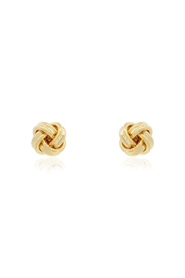 Polished Rope Knot Stud Earrings, Alternate, color, Yellow Gold