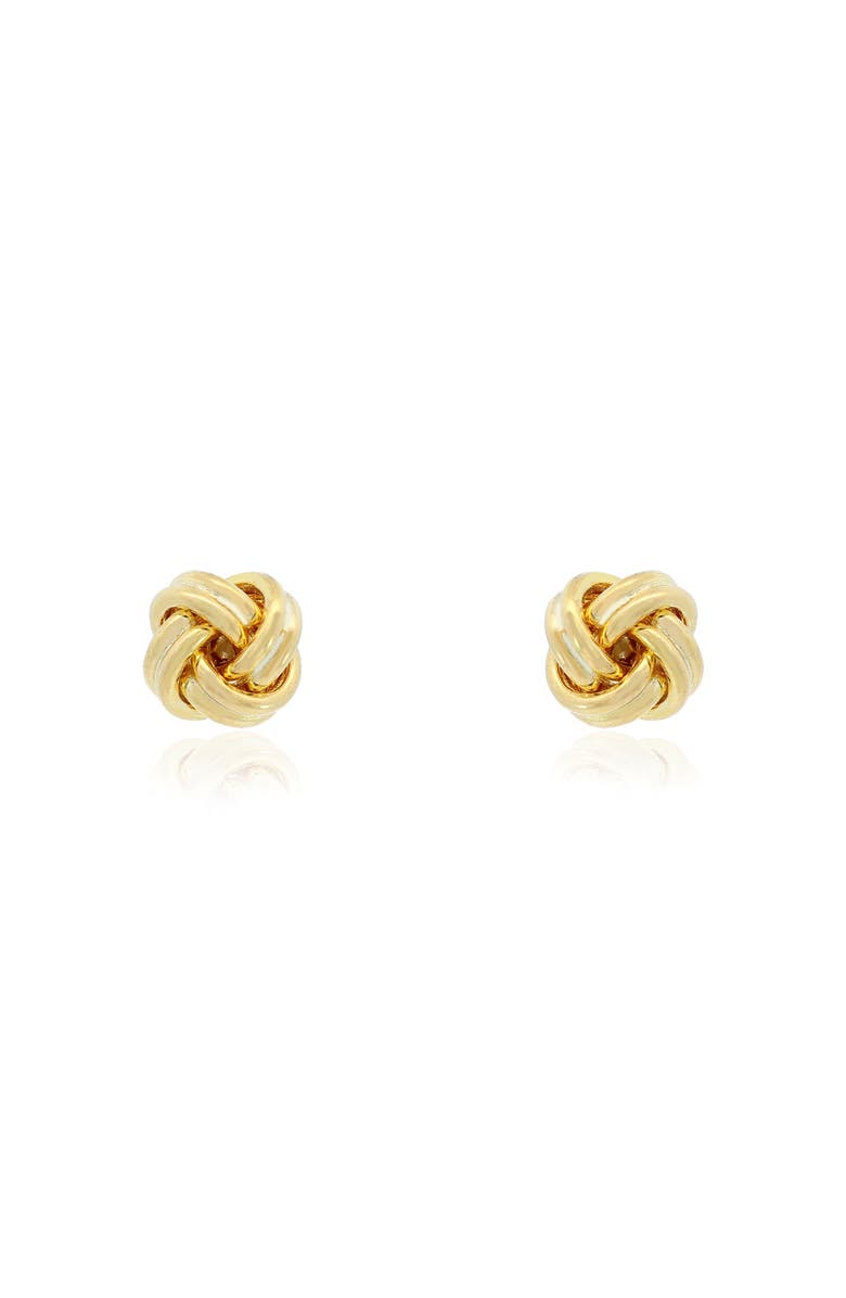 The Lovery Fine Jewelry Polished Rope Knot Stud Earrings, Alternate, color, Yellow Gold